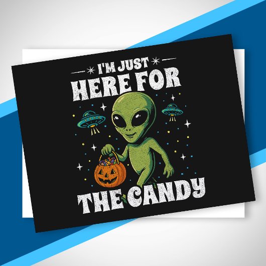 ハロウィンのお菓子だけが楽しみな宇宙人 シーズンポストカード