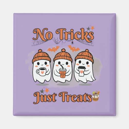 ハロウィンのお菓子だけ ノートリック ハロウィン マグネット (正面)