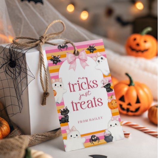 ハロウィンのお菓子のお礼タグ 子供用 ギフトタグ