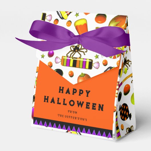 ハロウィンのお菓子のお返し箱 フェイバーボックス (正面サイド)