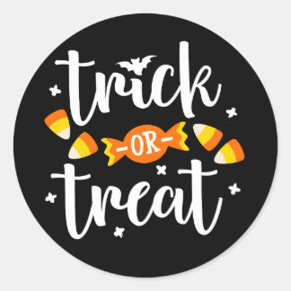 ハロウィンのお菓子のテキストデザイン ラウンドシール