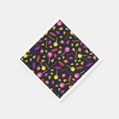 ハロウィンのお菓子のパターン スタンダードカクテルナプキン (角)