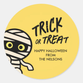 ハロウィンのお菓子のプレゼント ラウンドシール