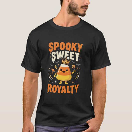 ハロウィンのお菓子の王様 Tシャツ (正面)