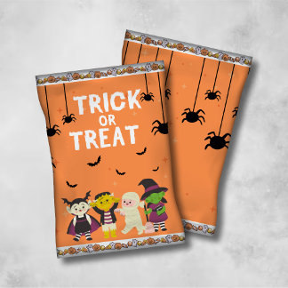ハロウィンのお菓子の袋 チップの袋のラッパー チラシ