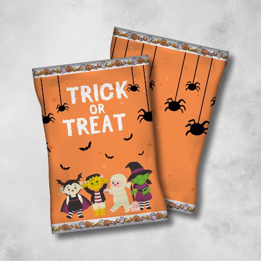 ハロウィンのお菓子の袋 チップの袋のラッパー チラシ
