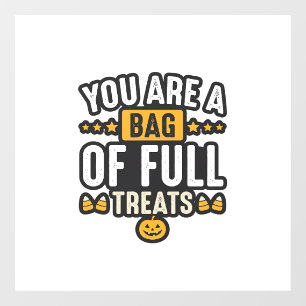 ハロウィンのお菓子の袋 ビンテージ ベクター デザイン_1 ウィンドウサイン