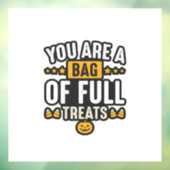 ハロウィンのお菓子の袋 ビンテージ ベクター デザイン_1 ウィンドウサイン (シート3)