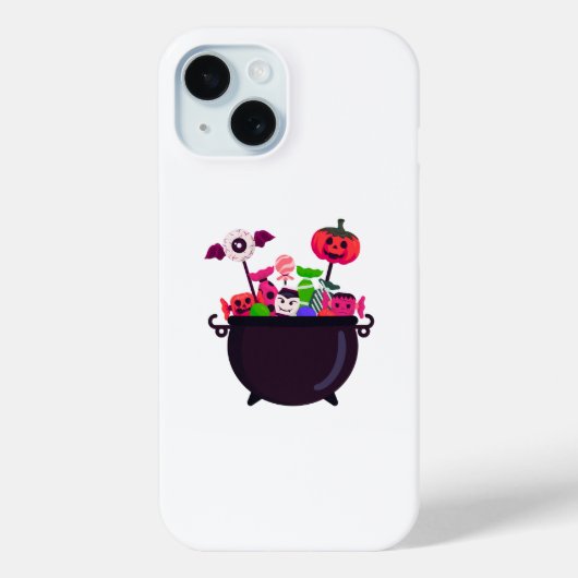 ハロウィンのお菓子の魔法使いの釜 Case-Mate iPhoneケース (裏面)