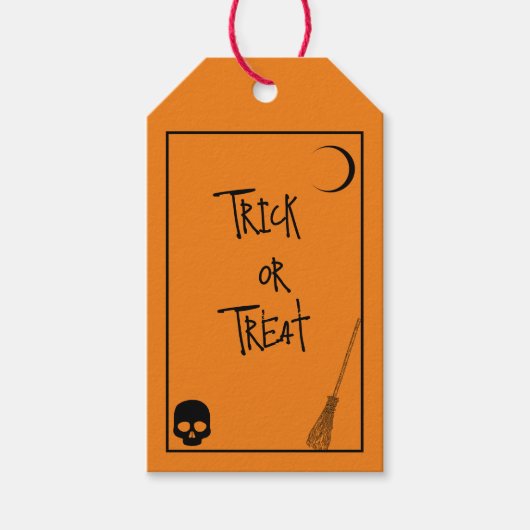 ハロウィンのお菓子や脅し ギフトタグ (正面)