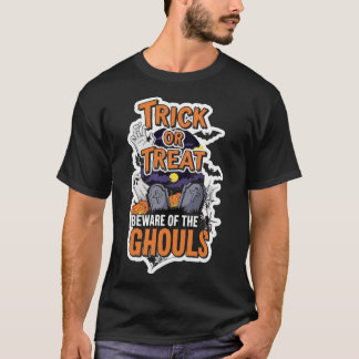 ハロウィンのお菓子をくださいおどろおどろしいグラフィック Tシャツ