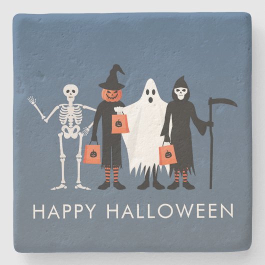 ハロウィンのお菓子をください ストーンコースター (正面)