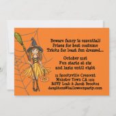 ハロウィンのお菓子をくれなきゃイタズラしちゃうよ!ハロウィンの女の子のパーティーの招待状 招待状 (裏面)