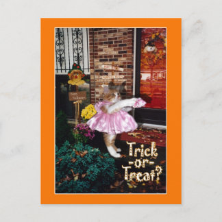 ハロウィンのお菓子をくれなきゃイタズラしちゃうニャン ポストカード
