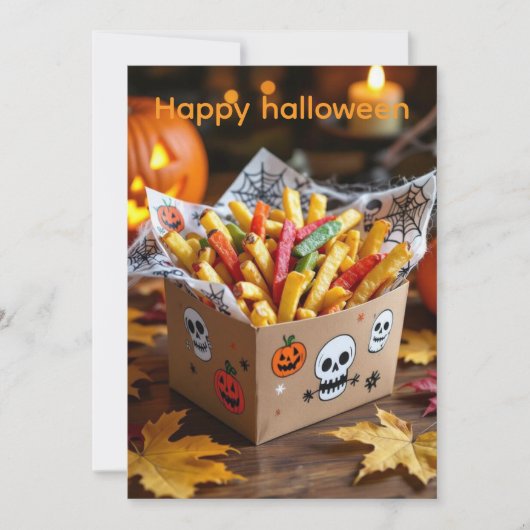 ハロウィンのお菓子をどうぞ 招待状 (正面)