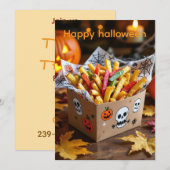 ハロウィンのお菓子をどうぞ 招待状 (正面/裏面)
