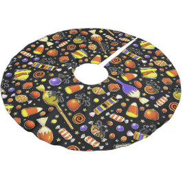ハロウィンのお菓子をもらいにくる装飾 ブラッシュドポリエステルツリースカート