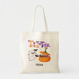 ハロウィンのお菓子をもらう子供用カスタムバック トートバッグ