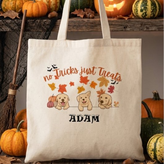 ハロウィンのお菓子をもらう子供用トートバッグ 名入れ トートバッグ