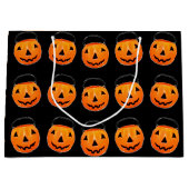 ハロウィンのお菓子をもらおうカボチャ ラージペーパーバッグ (正面)
