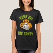 ハロウィンのお菓子をよこせ オバケ Tシャツ (正面)