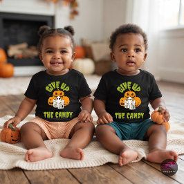 ハロウィンのお菓子をよこせ Funny Ghost ベビーTシャツ