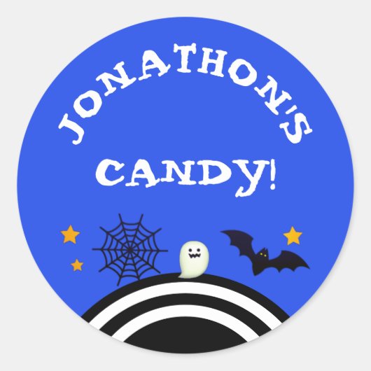 ハロウィンのお菓子をカスタマイズ ラウンドシール (正面)