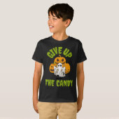ハロウィンのお菓子を諦めろ Tシャツ (正面フル)