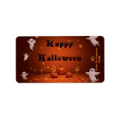 ハロウィンのお菓子袋ラベル ラベル (正面)