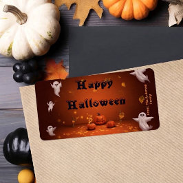 ハロウィンのお菓子袋ラベル ラベル