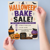 ハロウィンのお菓子販売チラシ チラシ (手)