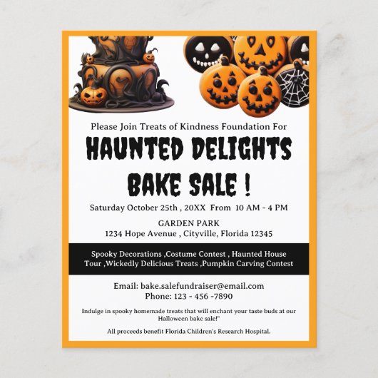 ハロウィンのお菓子販売 チラシ (正面)