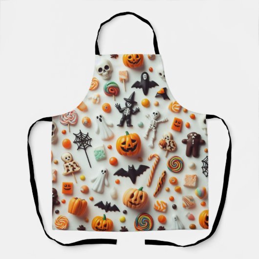 ハロウィンのお菓子 エプロン (正面)