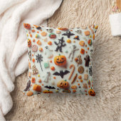 ハロウィンのお菓子 クッション (ブランケット)