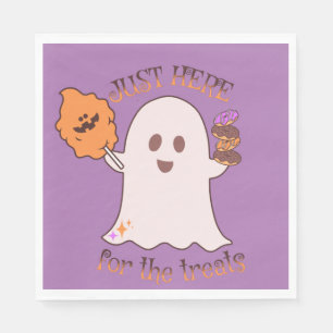 ハロウィンのお菓子 ゴーストとスイーツ パーティー スタンダードランチョンナプキン
