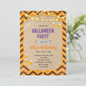 ハロウィンのお菓子 誕生日招待状 招待状 (スタンド正面)