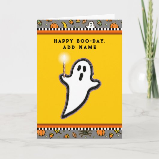 ハロウィンのお誕生日おめでとう カード (正面)