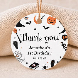 ハロウィンのお誕生日パーティーのお礼 キッズ フェイバータグ