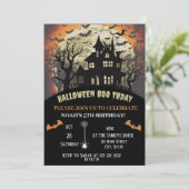 ハロウィンのお誕生日会を怖く演出  招待状 (スタンド正面)