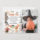 ハロウィンのお誕生日写真におすすめの感謝を伝えるカード サンキューカード (正面)