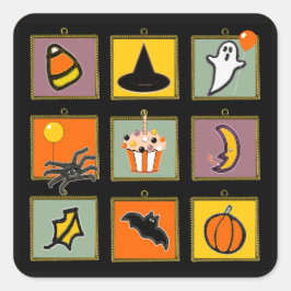 ハロウィンのお誕生日 スクエアシール