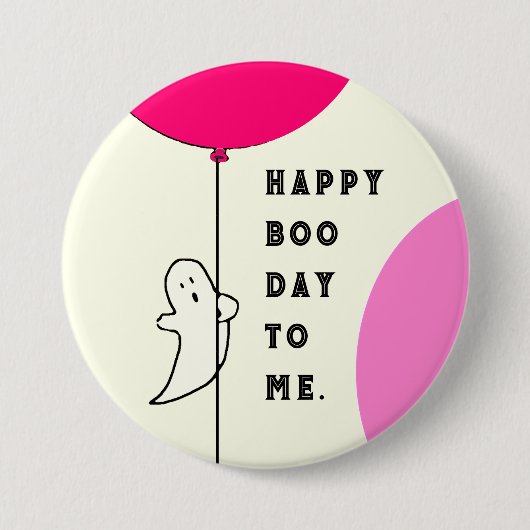 ハロウィンのお誕生日 缶バッジ (正面)