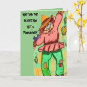 ハロウィンのかかしジョークカード カード (黄色い花)