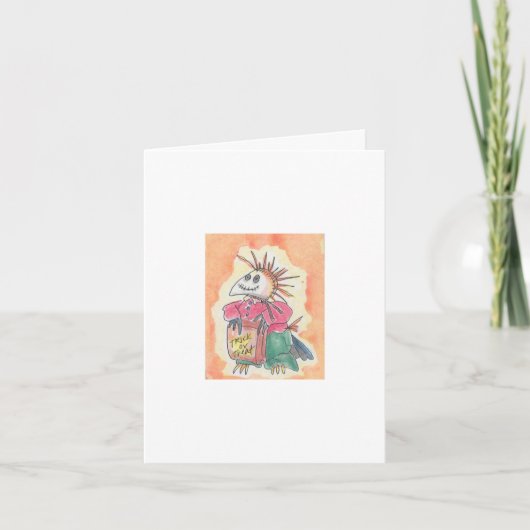 ハロウィンのかかし カード (正面)