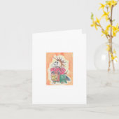 ハロウィンのかかし カード (黄色い花)