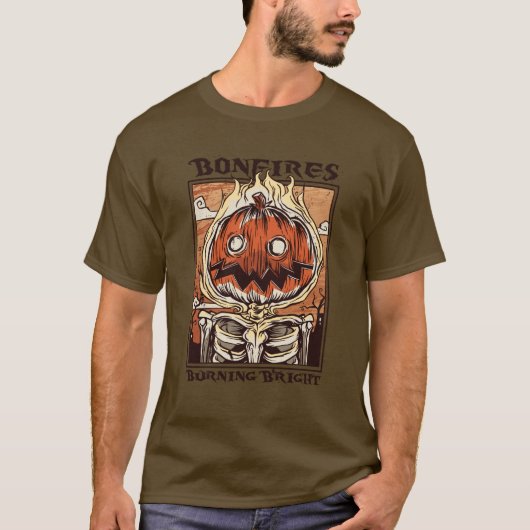 ハロウィンのかがり火 Tシャツ (正面)