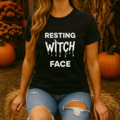 ハロウィンのかっこいい魔女の顔 サッシーウィッチTシャツ Tシャツ