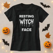 ハロウィンのかっこいい魔女の顔 サッシーウィッチTシャツ Tシャツ