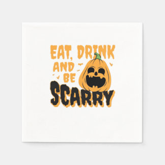 ハロウィンのかぼちゃで食べたり飲んだり怖がらせたり ヴィンテージ スタンダードカクテルナプキン