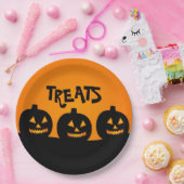 ハロウィンのかぼちゃとお菓子の紙皿 ペーパープレート (パーティー)